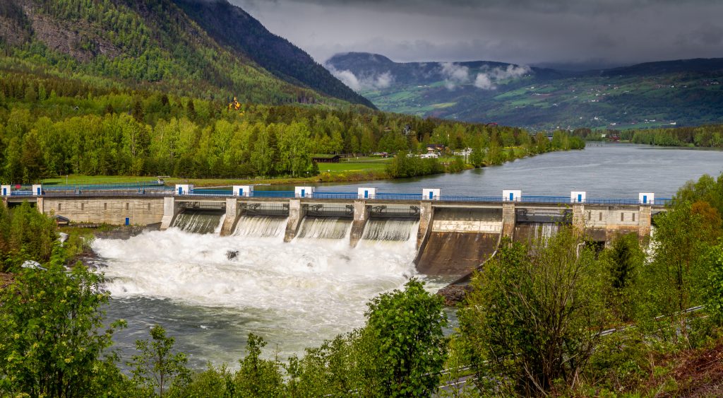 Hunderfossen hydro power station in Norway one of the top renewable energy countries